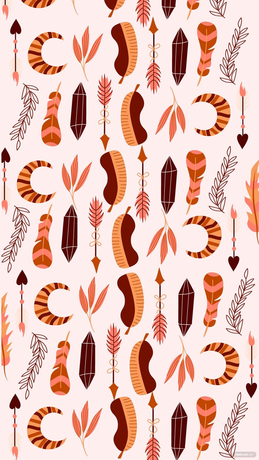 Boho Floral Pattern Background in Illustrator, EPS, SVG, JPG