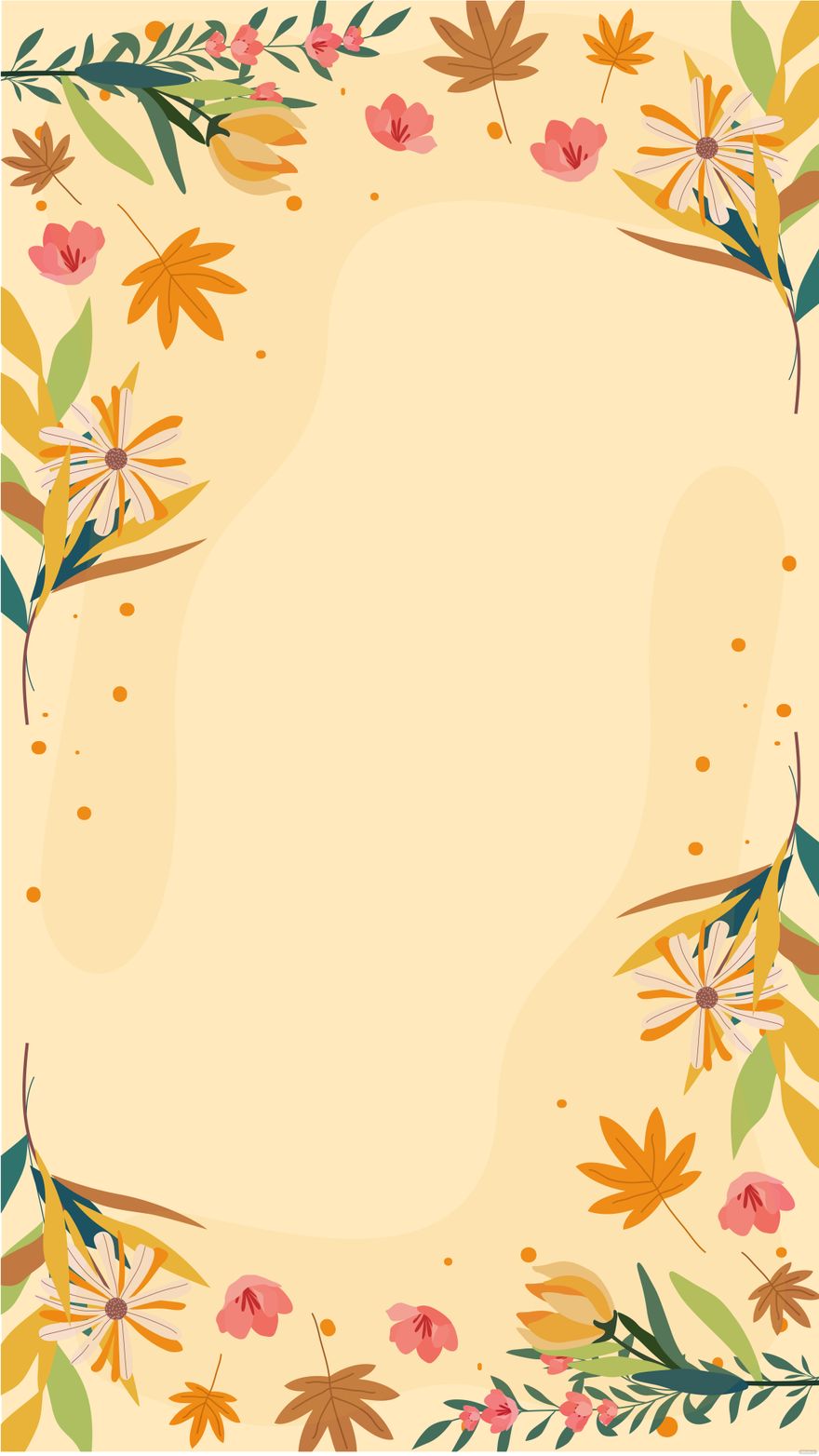 Fall Floral Arrangements Background in Illustrator, EPS, SVG, JPG