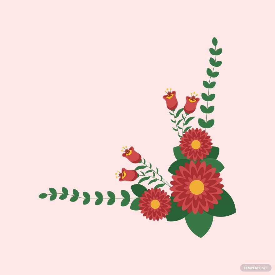 Corner Floral Vector in Illustrator, EPS, SVG, JPG, PNG