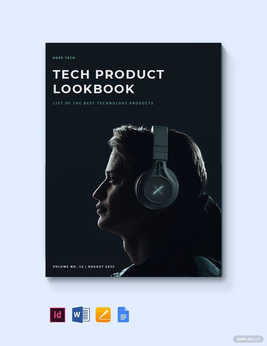 Tech Product Lookbook Template in Word, InDesign