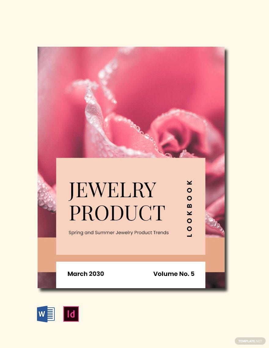 Jewelry Product Lookbook Template in Word, InDesign