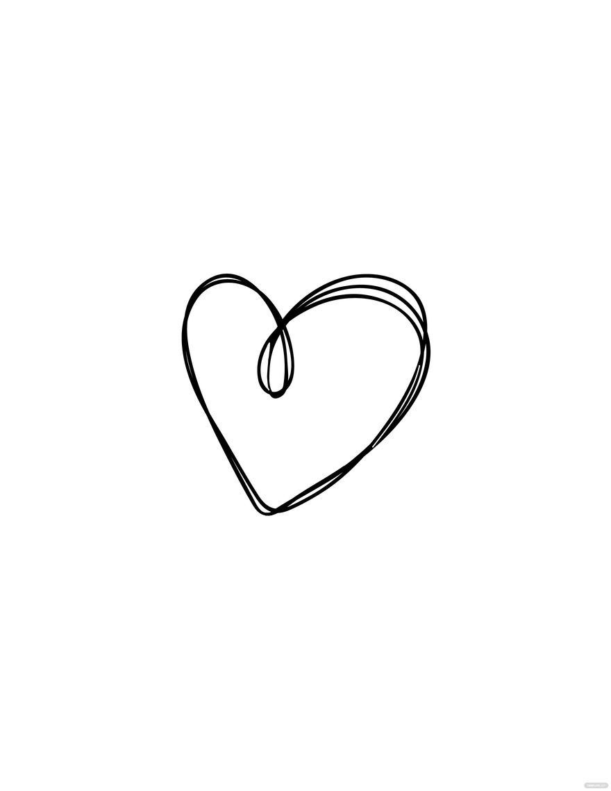 Simple Heart Pencil Drawing in Illustrator, PDF, JPG, EPS, SVG, PNG - Download | Template.net