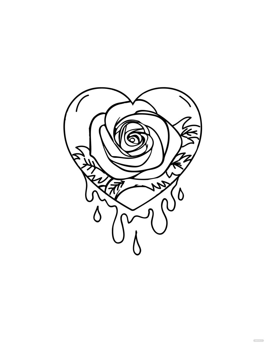 Free Bleeding Heart Flower Drawing - EPS, Illustrator, JPG, PNG ...