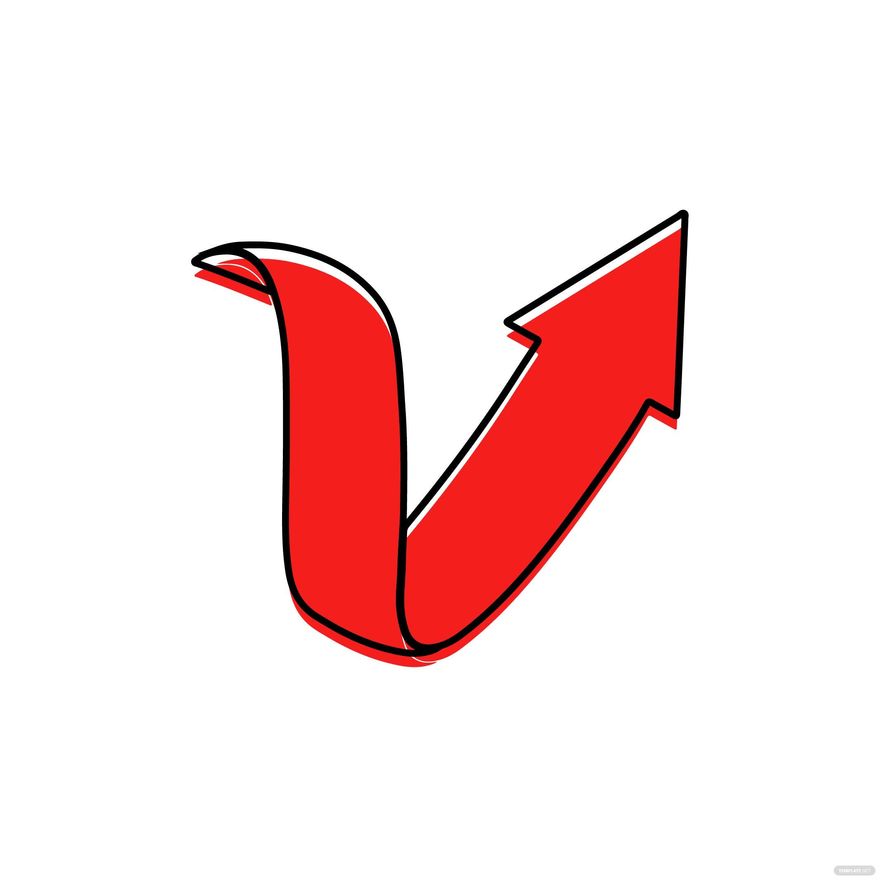 Red Ribbon Arrow Vector