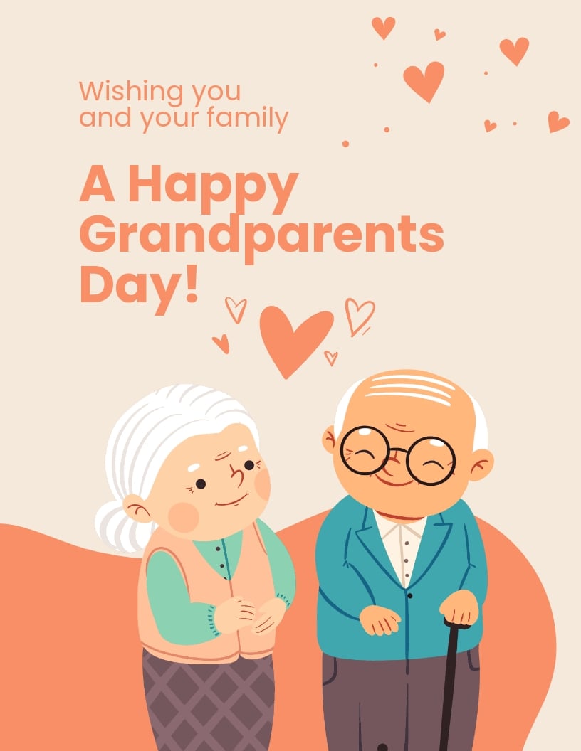 Happy Grandparents Day Flyer Template in Word, Google Docs, Illustrator, PSD, Apple Pages, Publisher