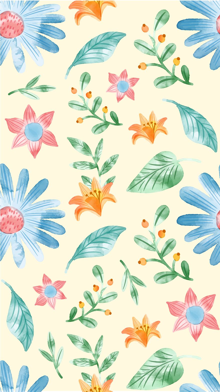 Seamless Spring Floral Background