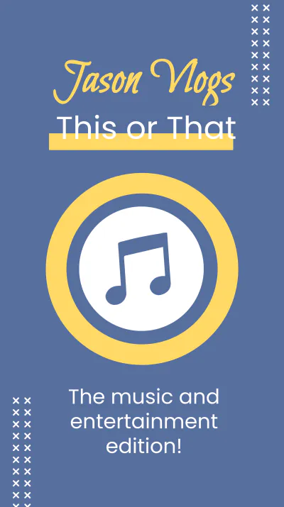 Free Music And Entertainment This Or That Instagram Story Template to Edit Online