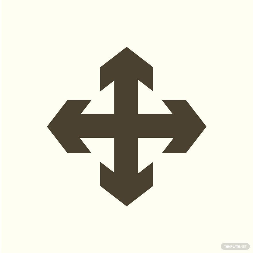 Arrow Cross Vector in Illustrator, EPS, SVG, JPG, PNG