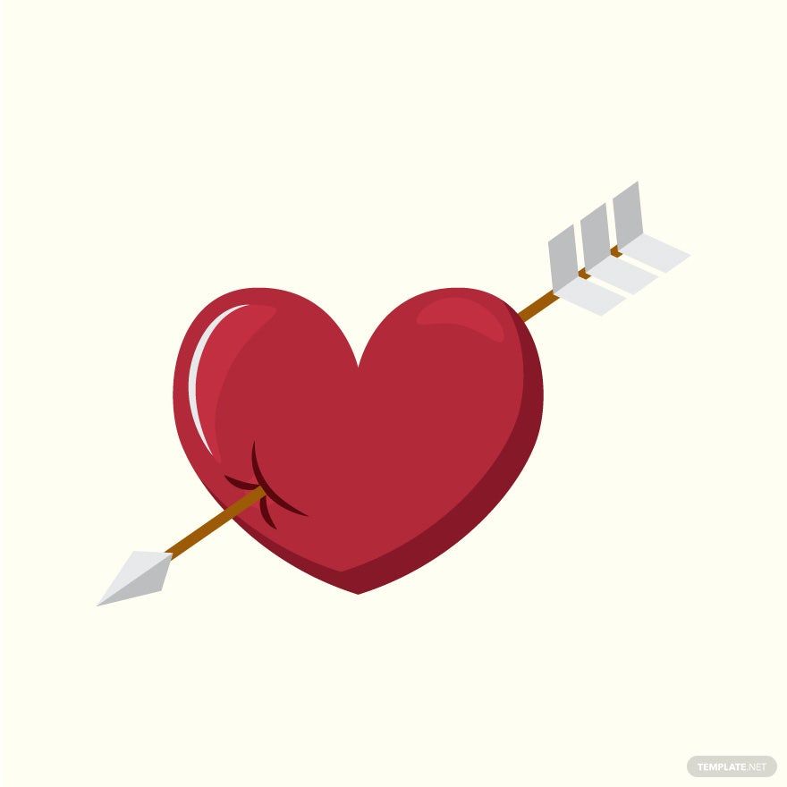 Free Arrow with Heart Vector