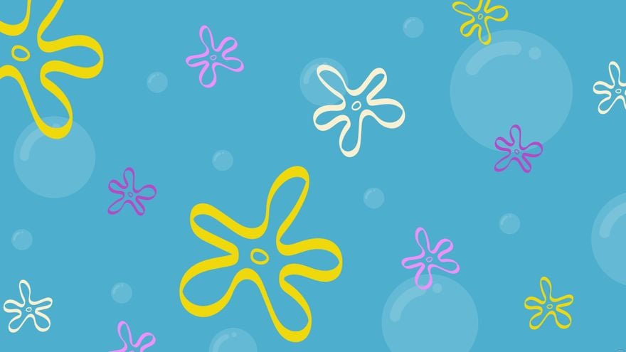 Spongebob Floral Background