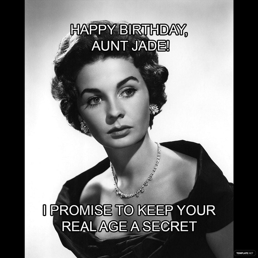 Free Happy Birthday Aunt Meme in Illustrator, PSD, JPG, GIF, PNG