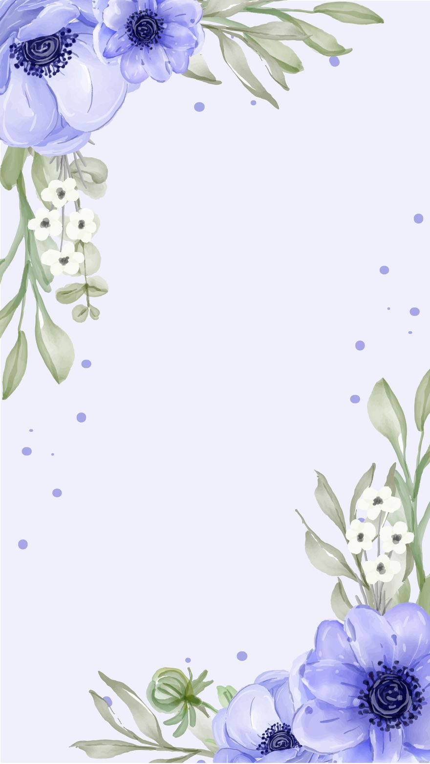 Free Watercolor Purple Floral Background