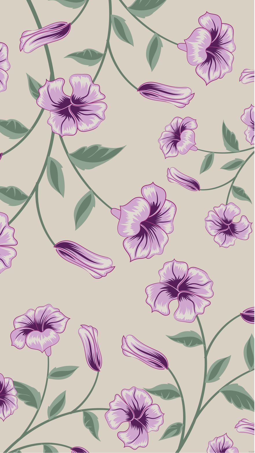 Vintage Purple Floral Background