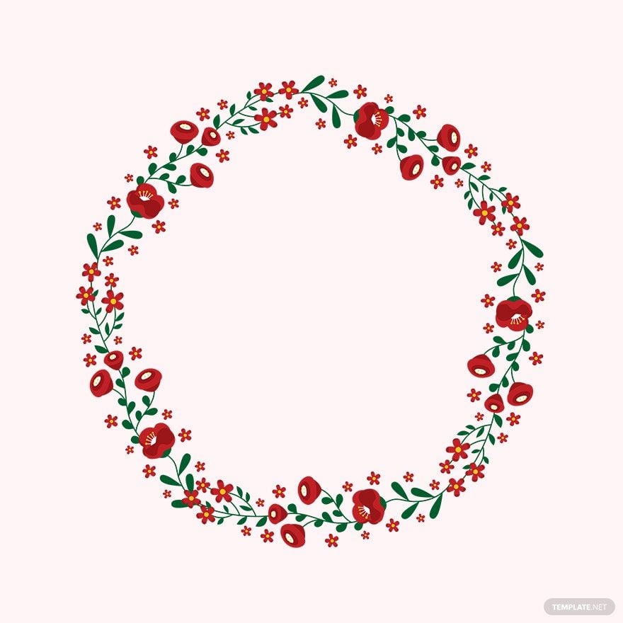 Free Oval Floral Frame Vector
