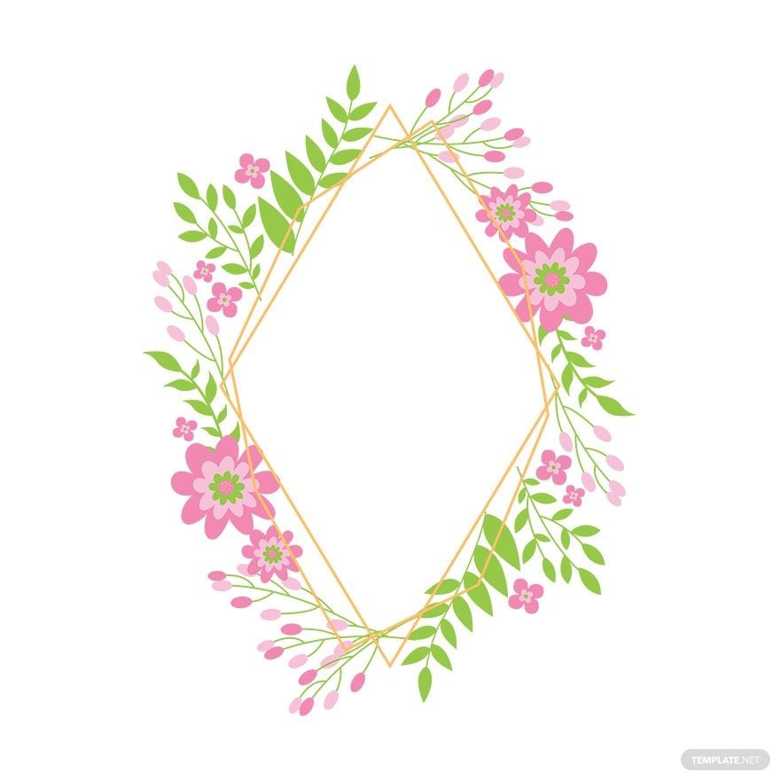 Free Wedding Floral Frame Vector