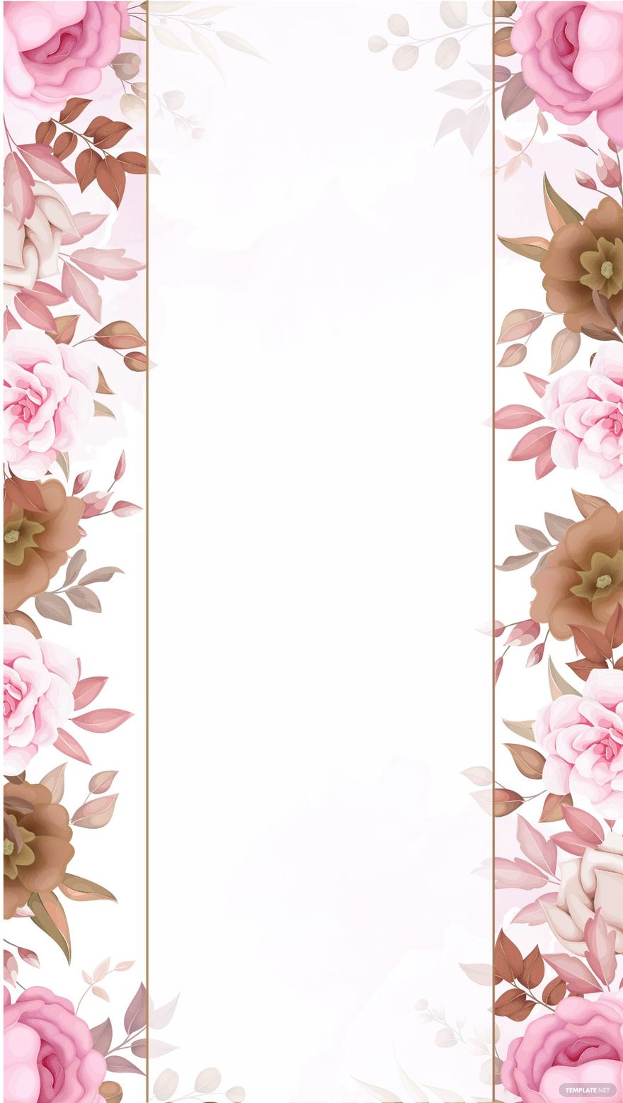 Free Pink And Brown Floral Background
