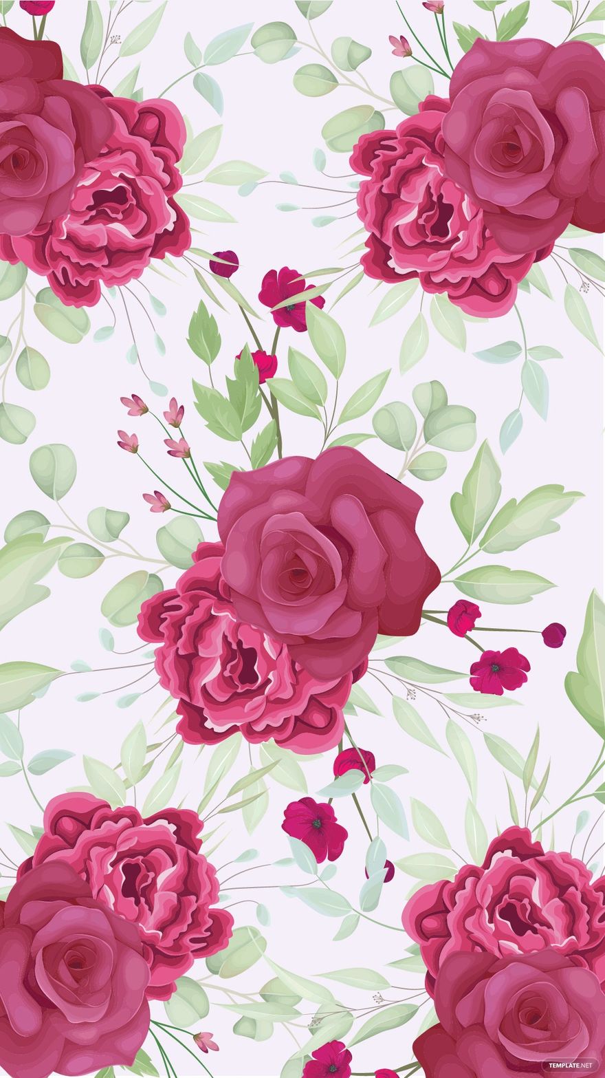 Free Dark Pink Floral Background