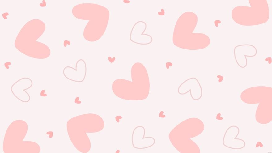 Pastel Pink Heart Background