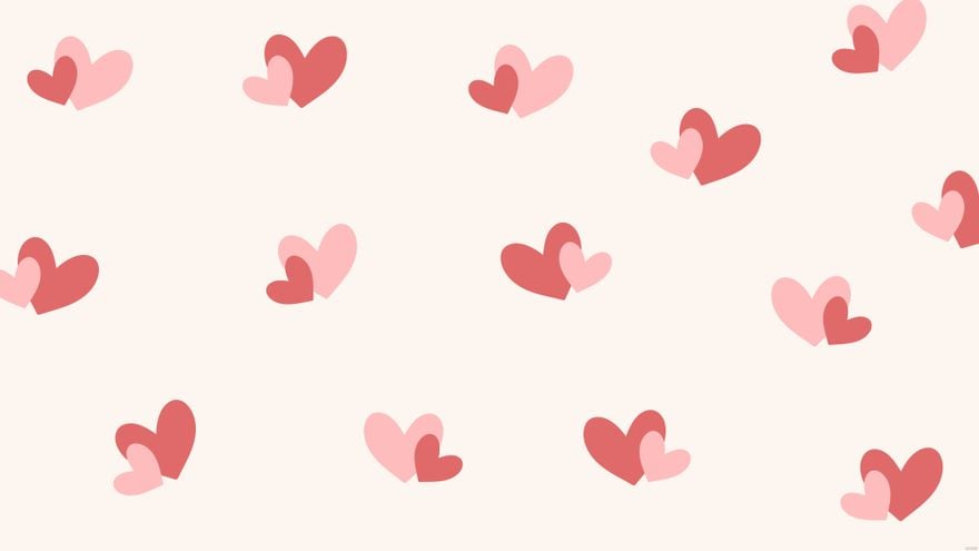 Pink and Red Heart Background