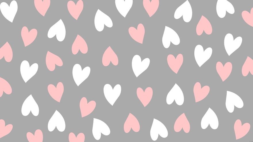 White and Pink Heart Background