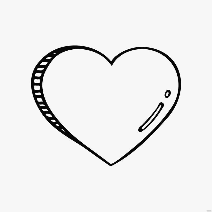 hand drawn heart vector