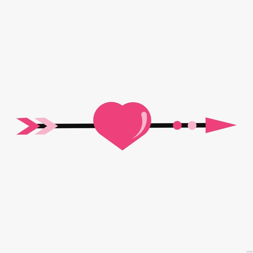 Free Arrow With Heart Clipart in Illustrator, EPS, SVG, JPG, PNG