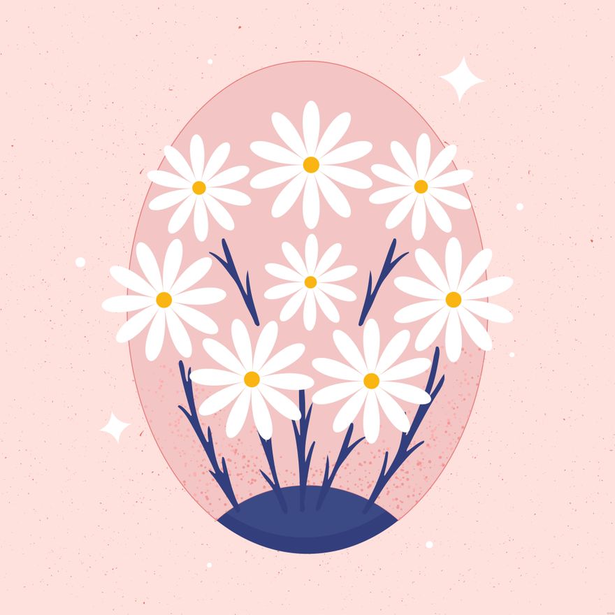 Daisy Flower Illustration in Illustrator, EPS, SVG, JPG, PNG