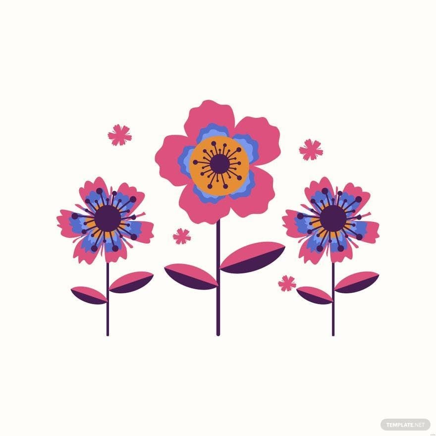 Free Retro Flower Illustration