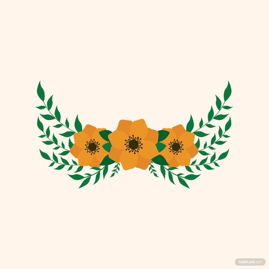 Free Yellow Floral Vector