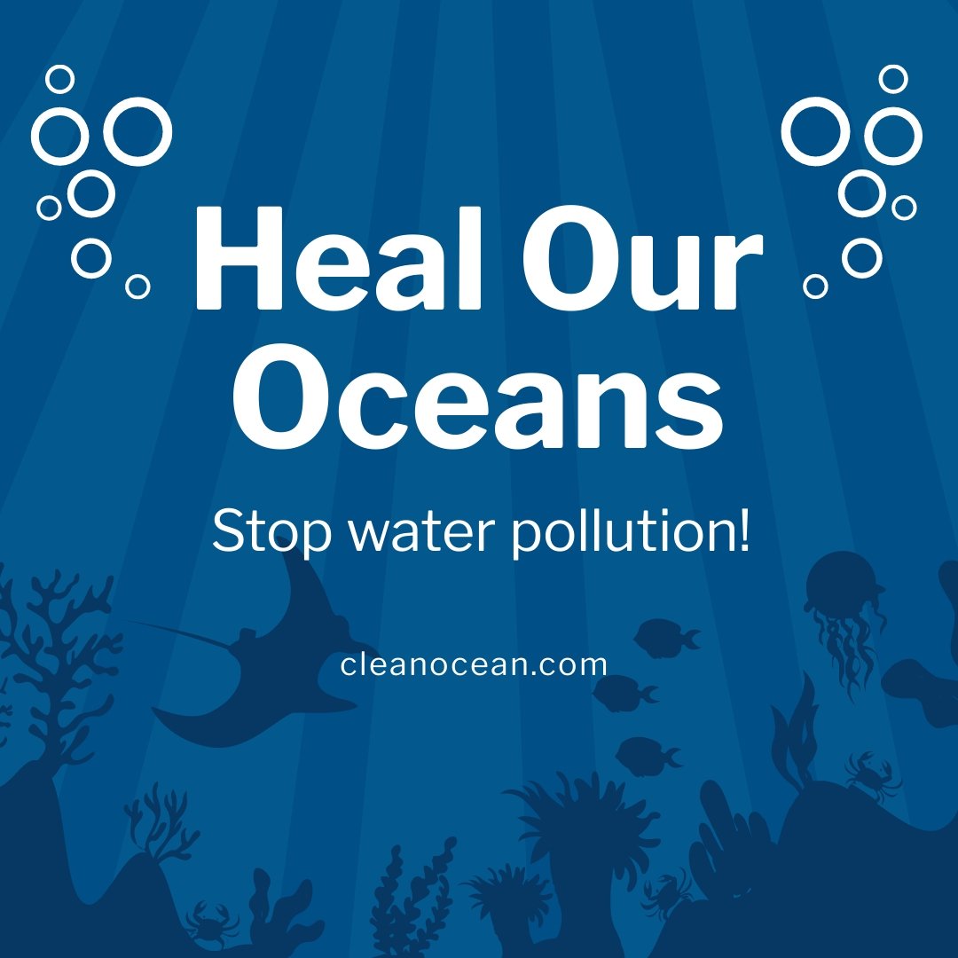 Ocean Pollution Awareness Instagram Post Template