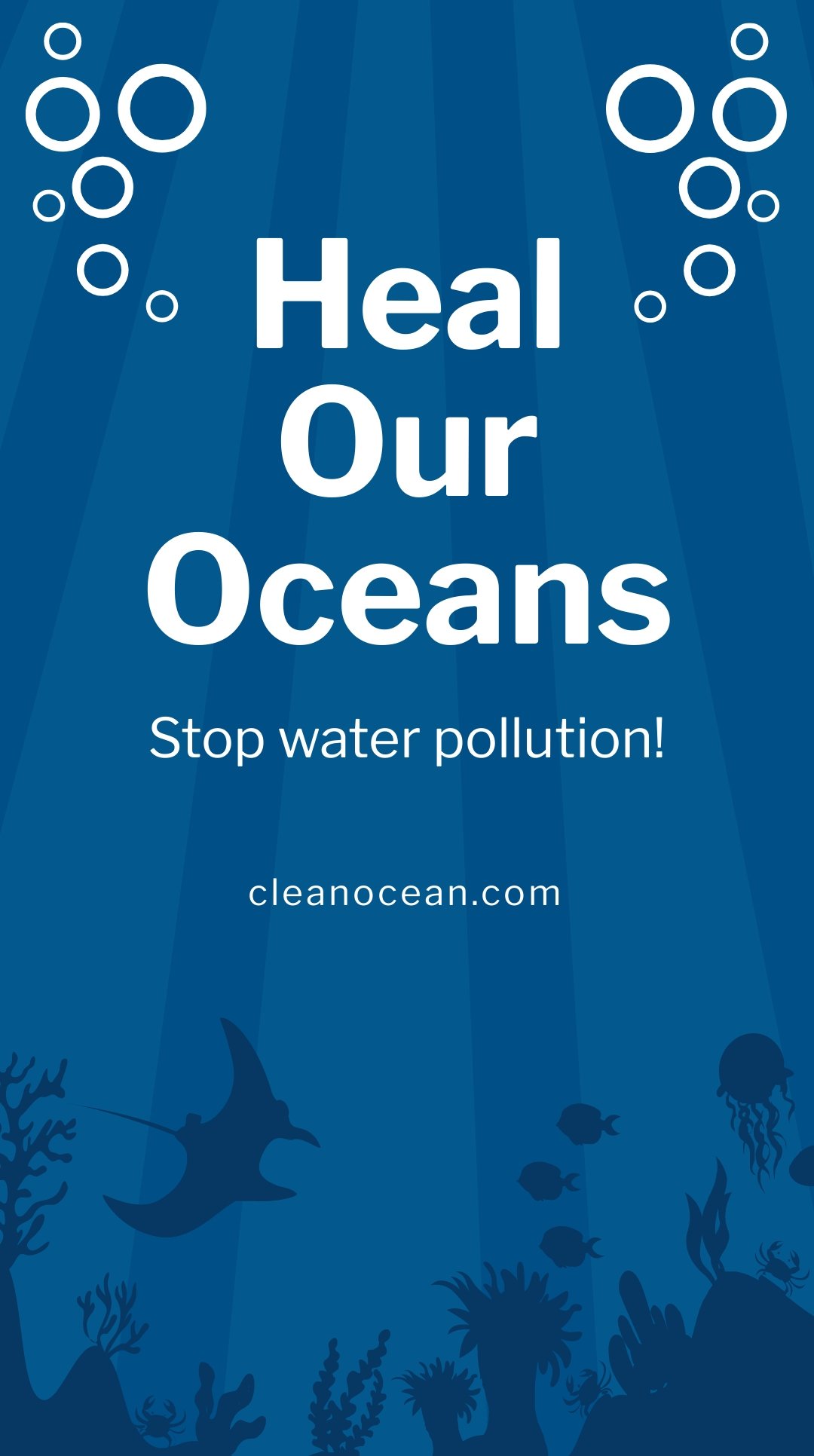 Ocean Pollution Awareness Whatsapp Post Template