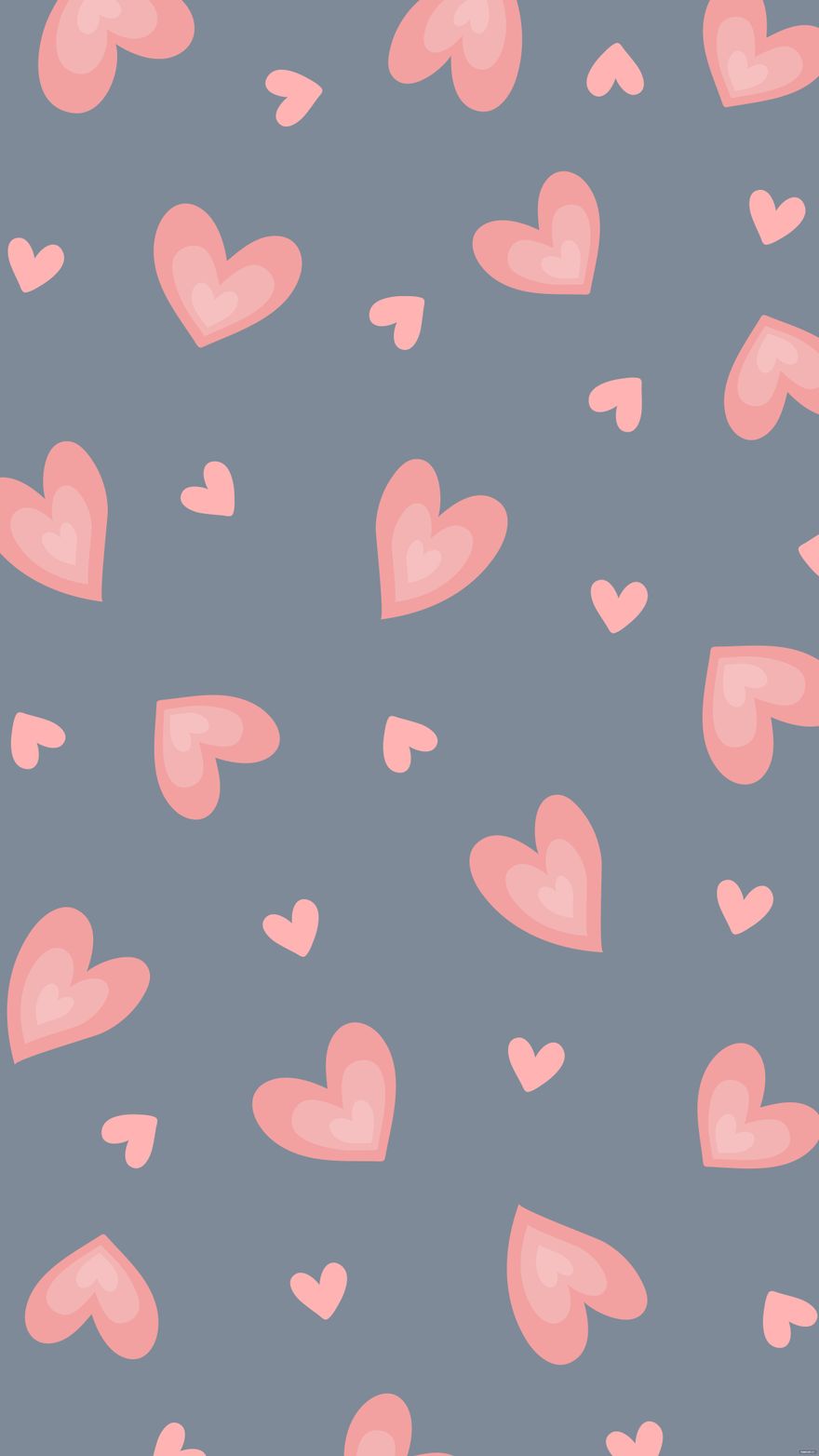 Free Pink Heart Desktop Background
