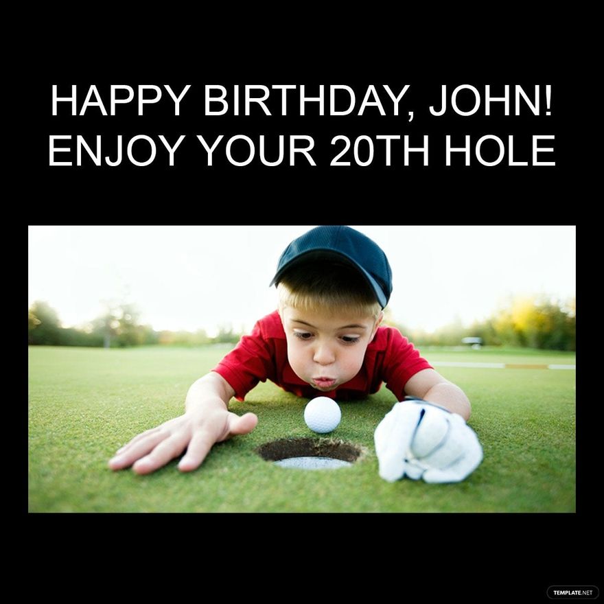 Free Happy Birthday Golf Meme in Illustrator, PSD, JPG, GIF, PNG