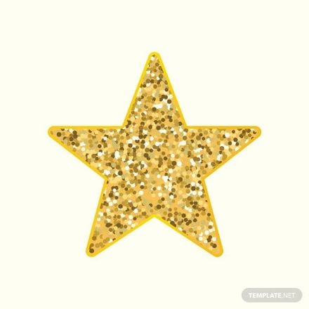 Free Glittery Gold Star Vector