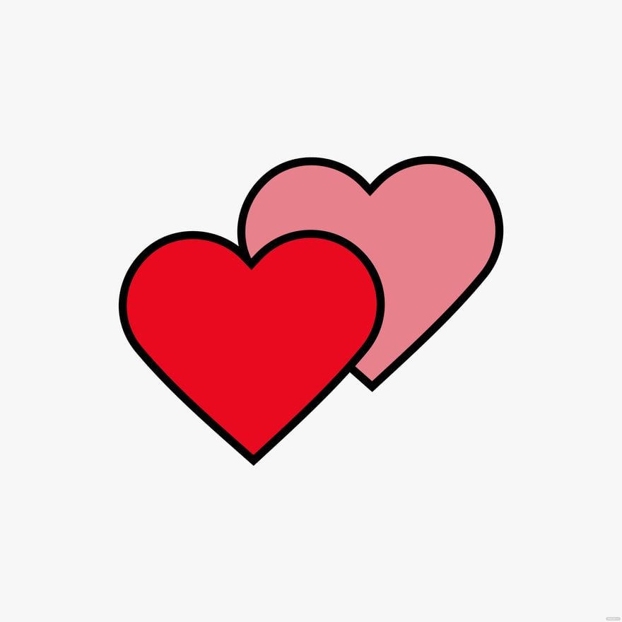 Double Heart Clipart in Illustrator, EPS, SVG, JPG, PNG