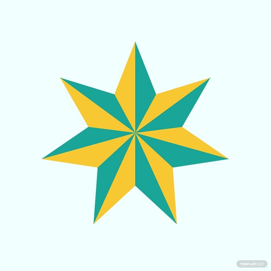 Seven Point Star Vector