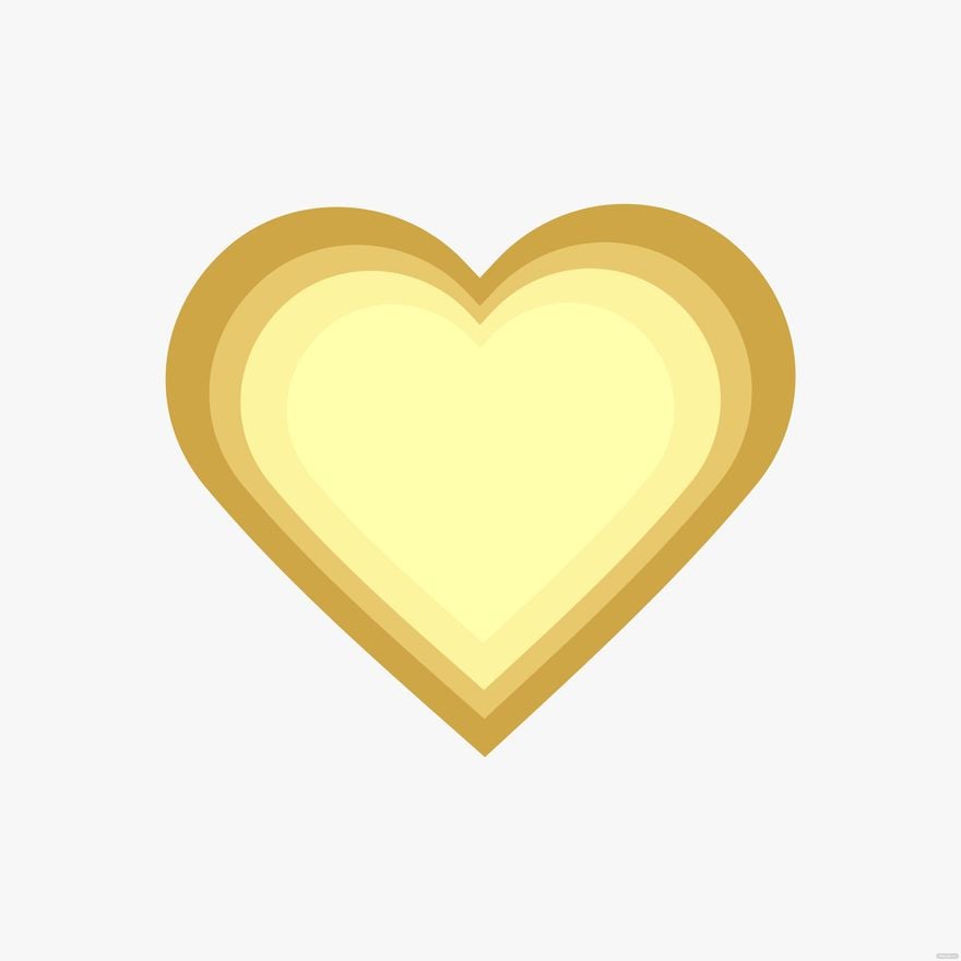 Free Gold Heart Clipart