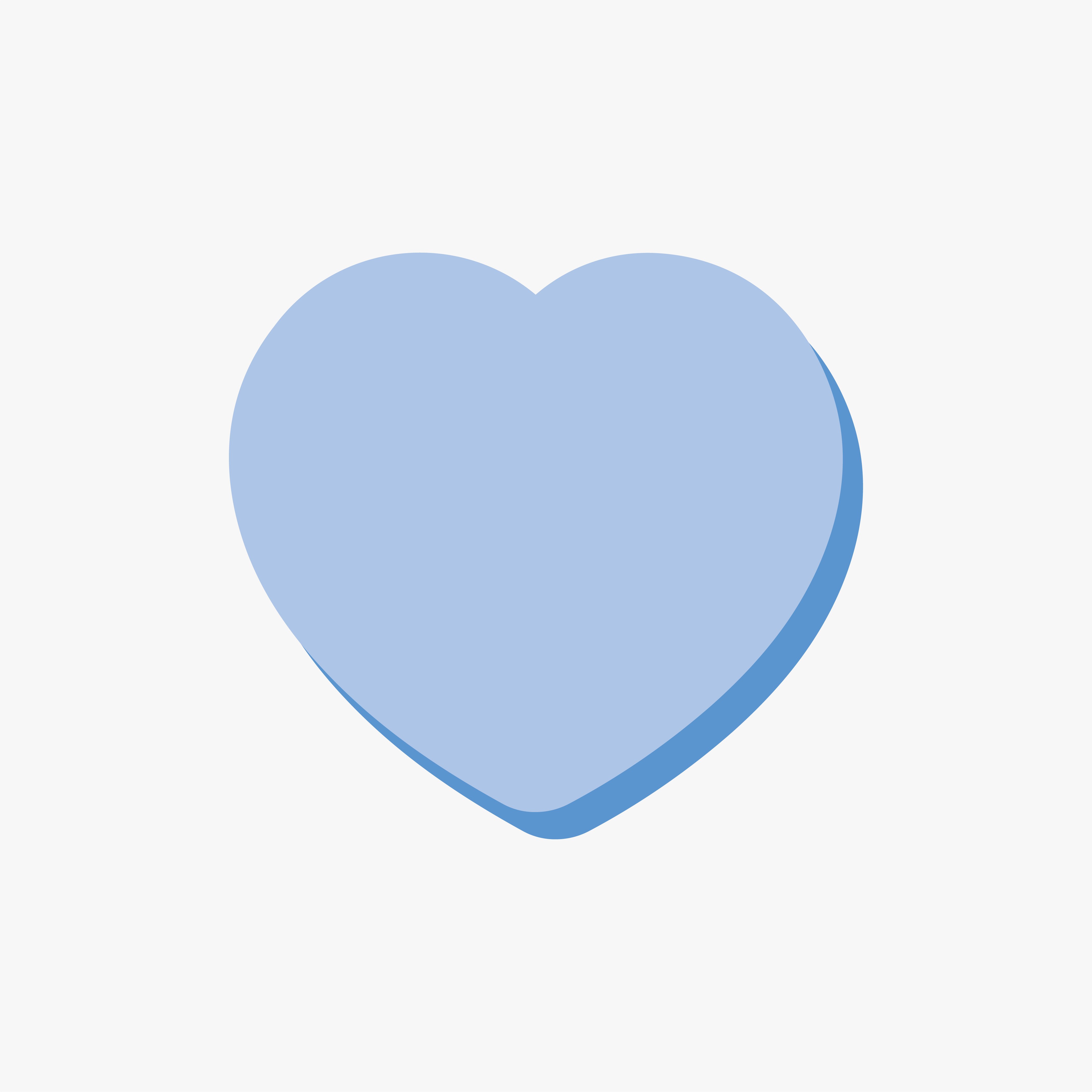 blank blue candy heart