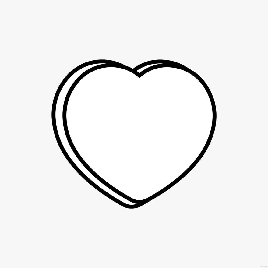 Free Black And White Candy Heart Clipart