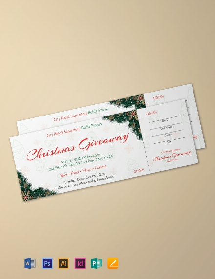  Raffle Ticket Sample Christmas Master Of Template Document