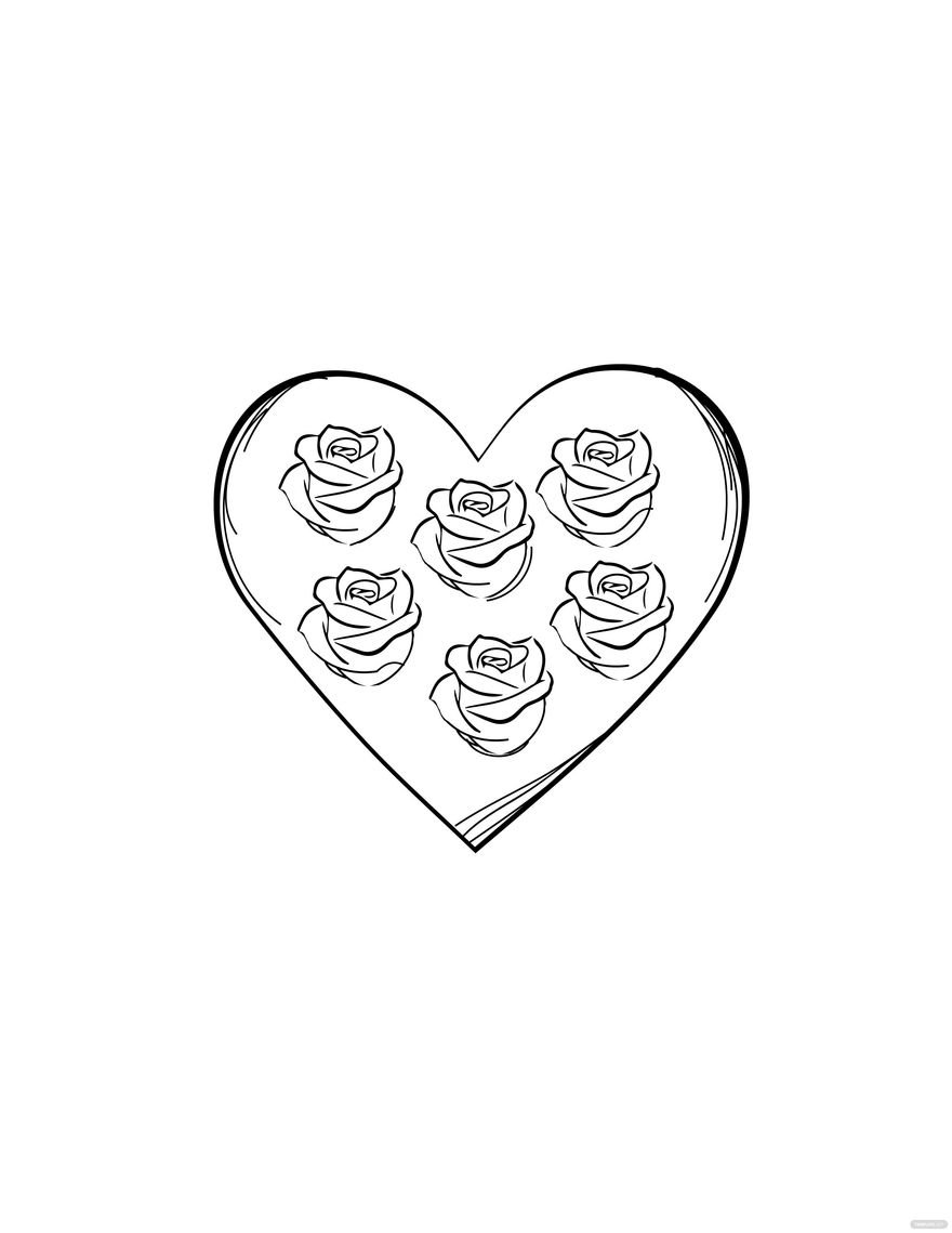 Free Pencil Hearts And Roses Drawing