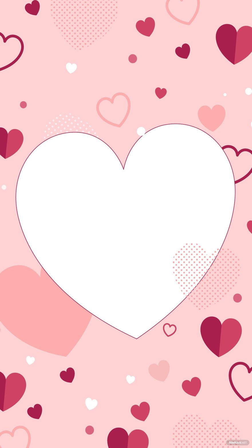 Free Red Heart Frame Background
