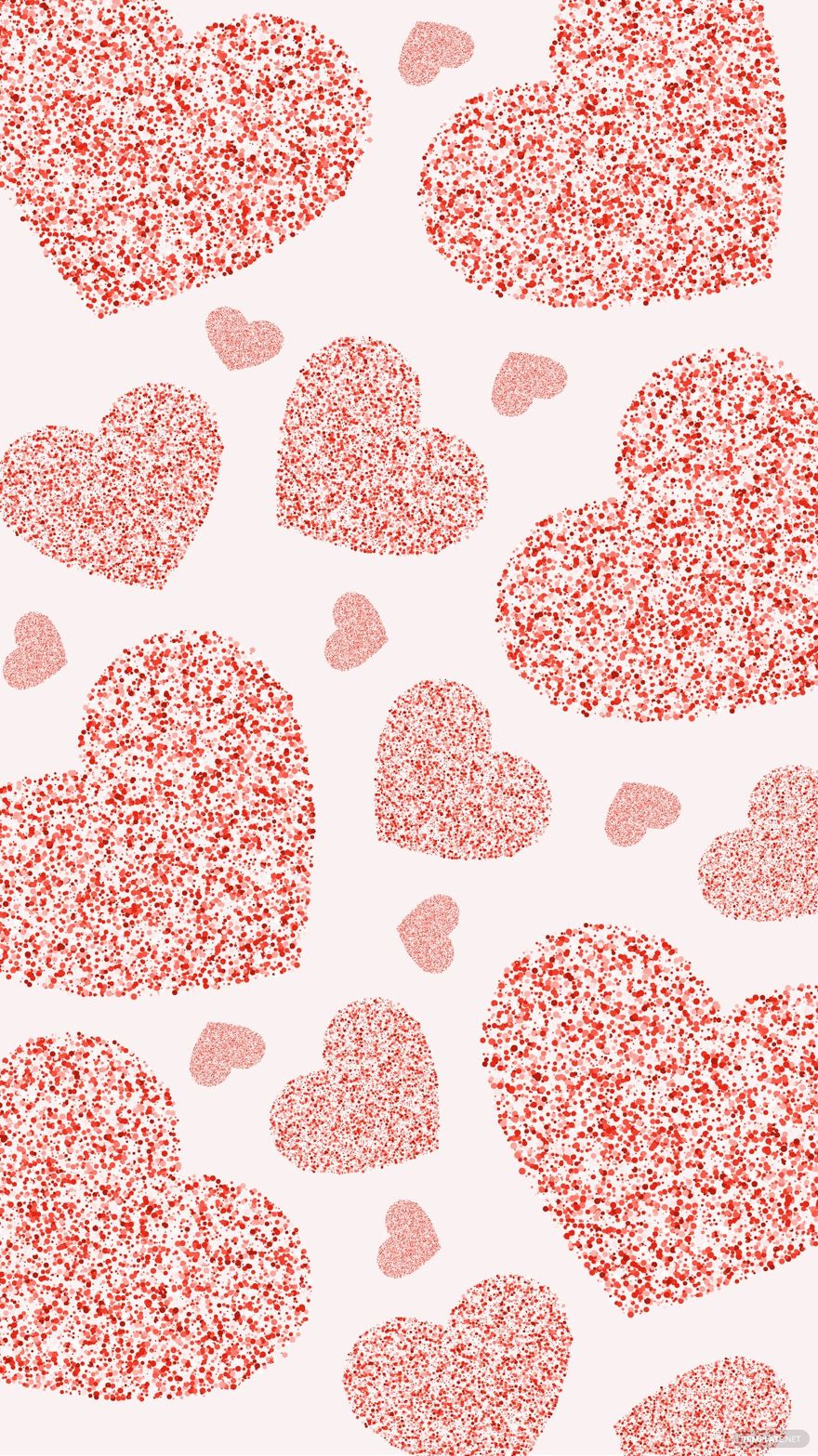 Free Red Glitter Heart Background in Illustrator, EPS, SVG, JPG