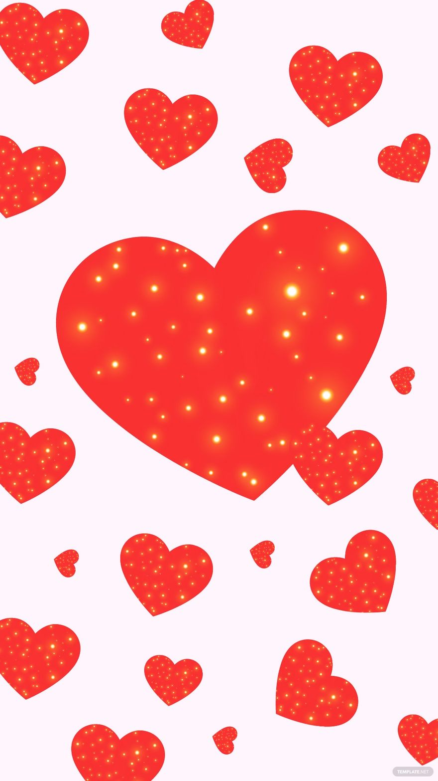 Free Sparkle Red Heart Background