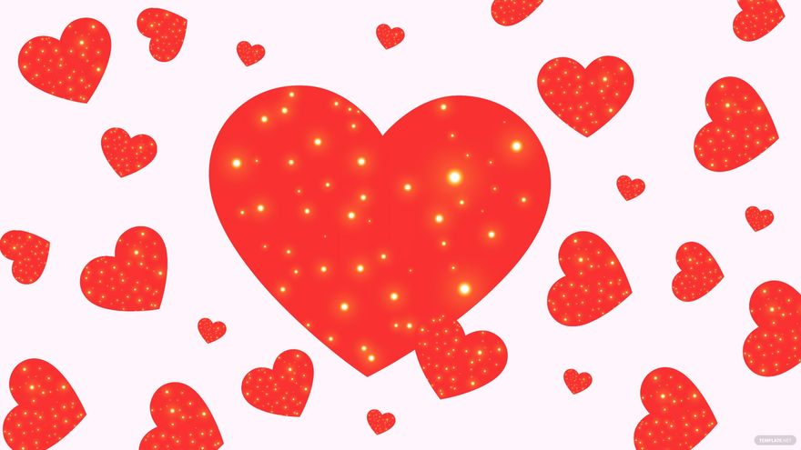 Sparkle Red Heart Background