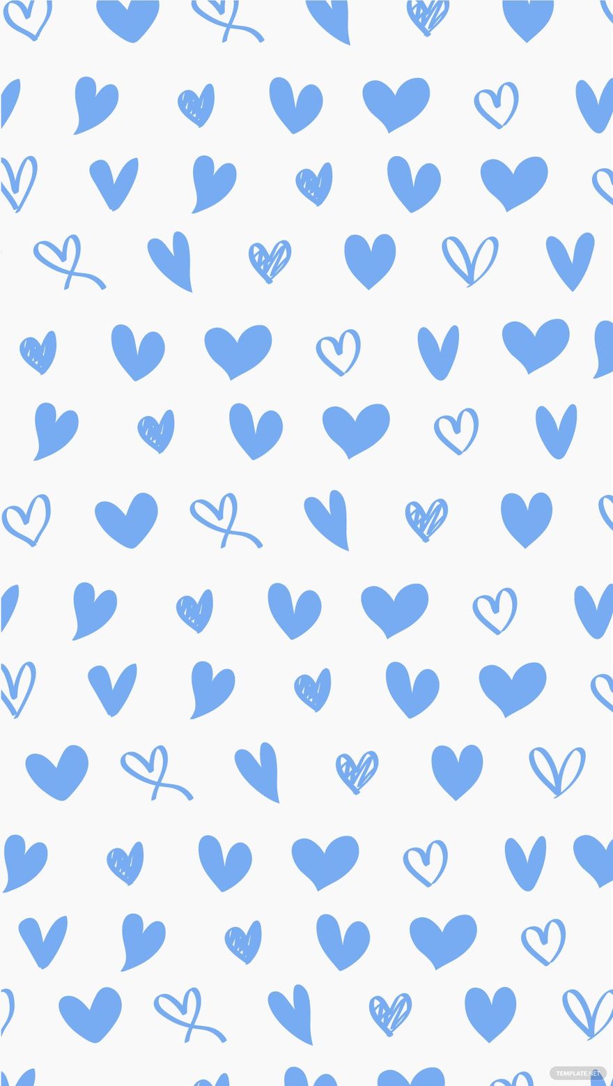 Free Iphone Blue Heart Background