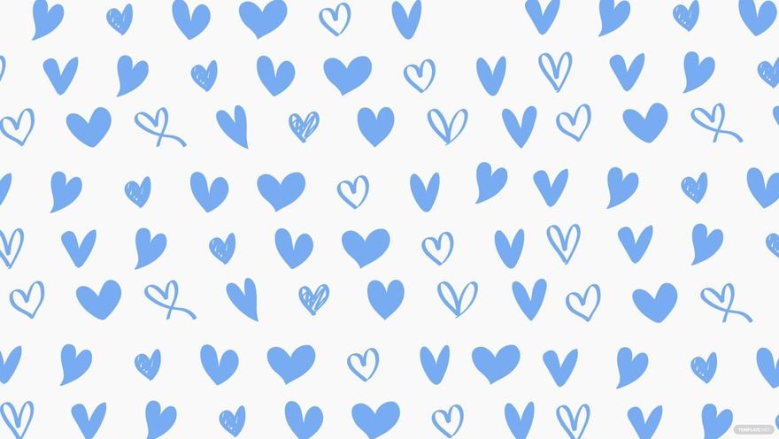 Iphone Blue Heart Background