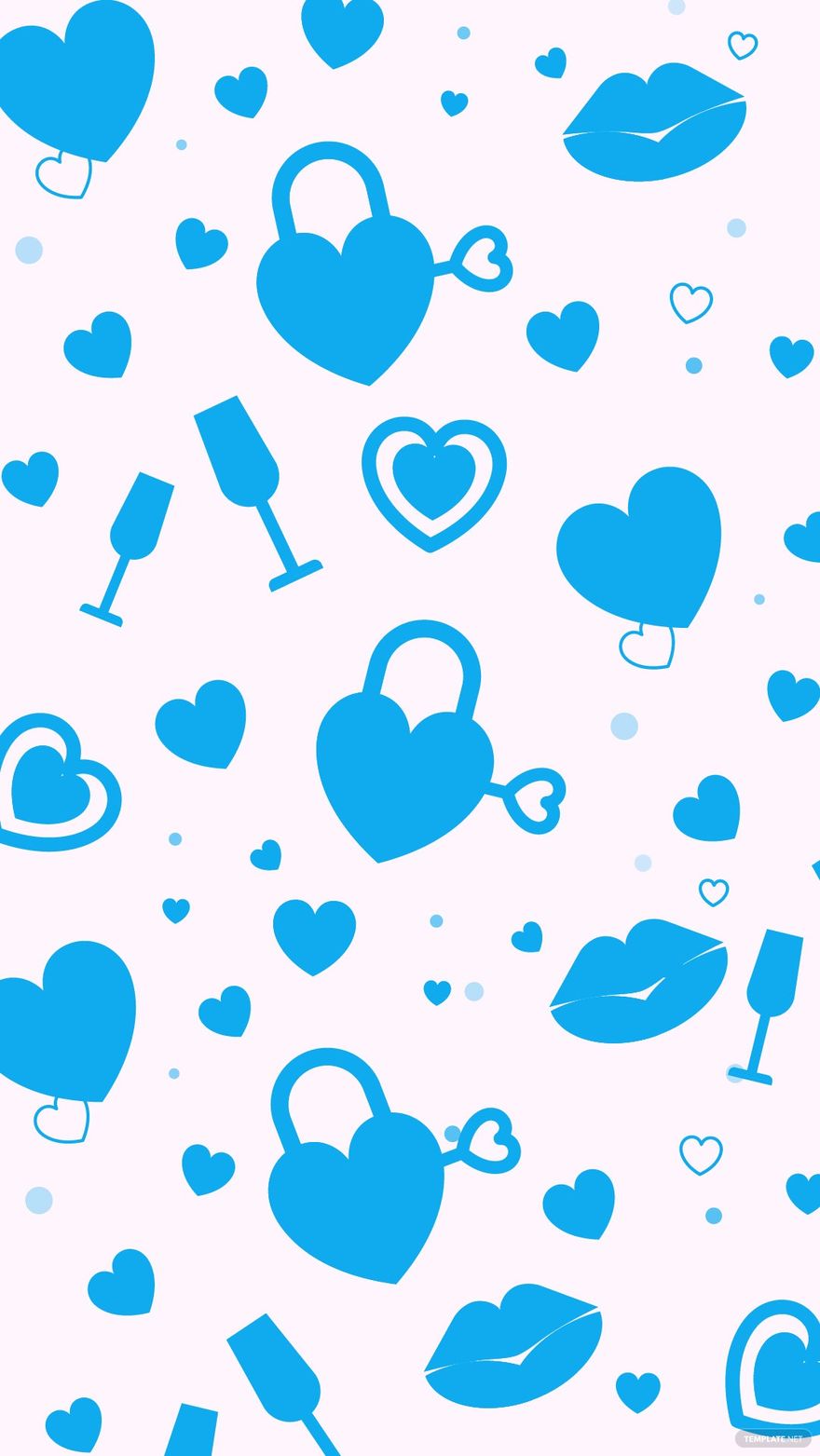 Free Wedding Blue Heart Background
