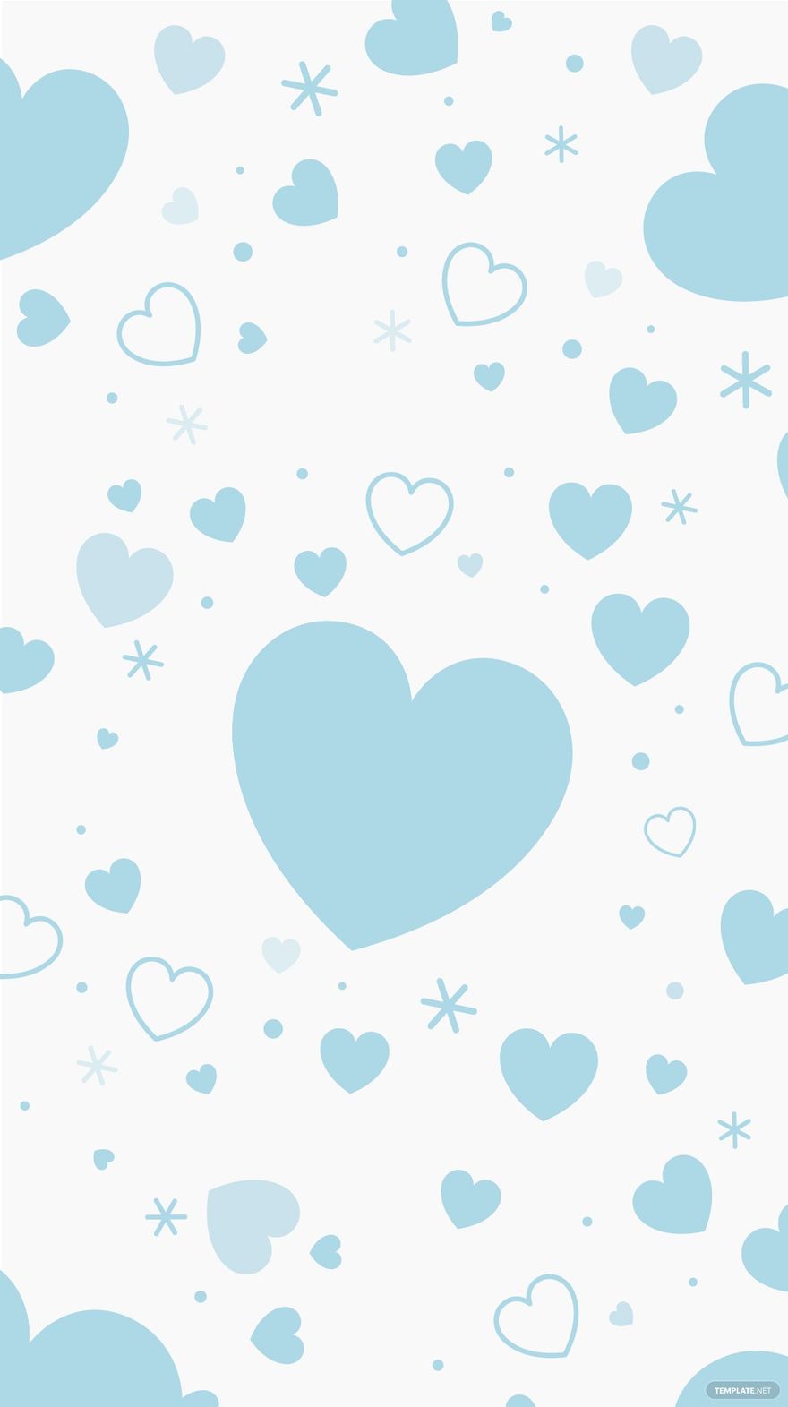 Free Light Blue Heart Background - EPS, Illustrator, JPG, SVG ...