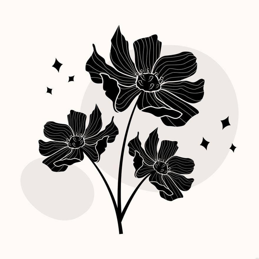 Free Black Flower Illustration